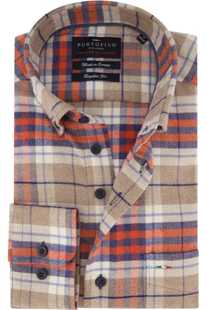 Portofino Regular Fit casual overhemd geruit