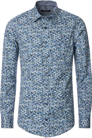 Casa Moda Casual overhemd print semi-wide spread