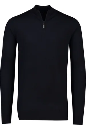 Portofino Trui half zip extra lang effen normale fit