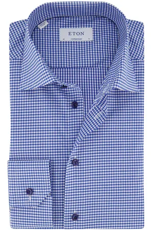 Eton Overhemd Contemporary Fit katoen&lyocell geruit