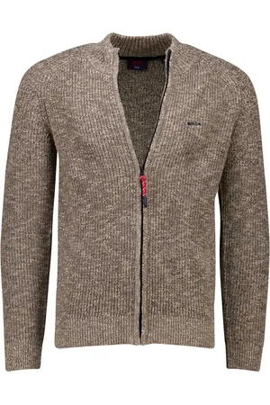 New Zealand Gebreid vest Joshua effen normale fit