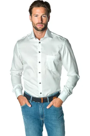 Ledub Katoenen overhemd Modern Fit effen