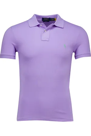 Ralph Lauren Polo lila effen slim fit katoen
