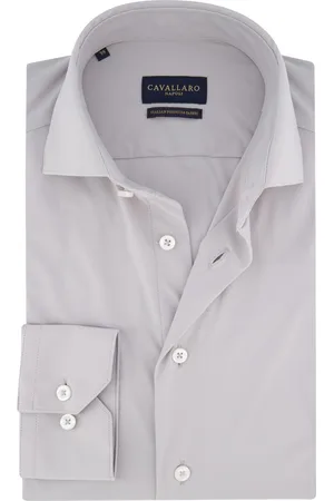 Cavallaro Napoli Napoli overhemd Tanisco effen stretch
