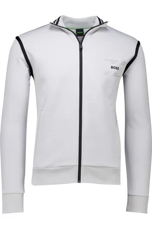 HUGO BOSS Boss Green Skaz vest lichtgrijs effen katoen normale fit