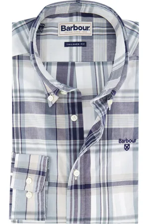 Barbour Overhemd wit/ geruit katoen