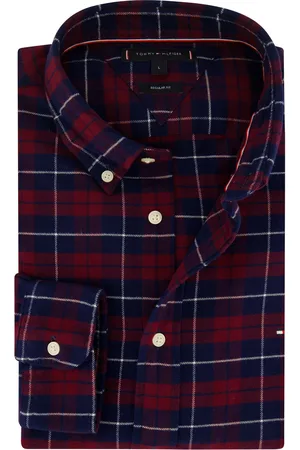 Tommy Hilfiger Overhemd flanel geruit B&T normale fit