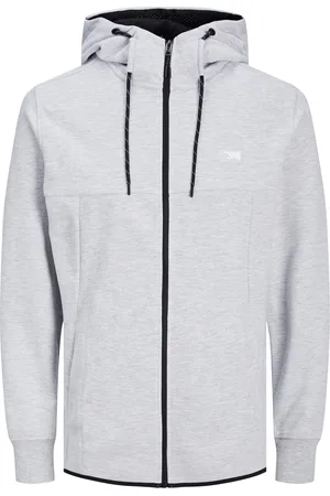 Jack&amp;jones Plus Size sweater met logo rits effen