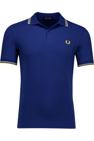 Fred Perry Polo kobaltblauw effen katoen