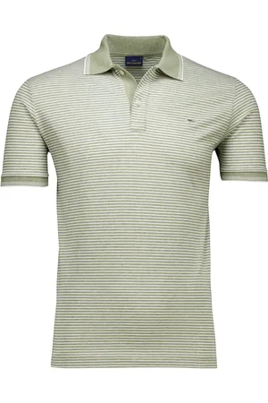Paul &amp; Shark Polo wit gestreept wijde fit