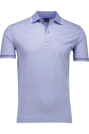 Paul &amp; Shark Polo wit gestreept 100% katoen