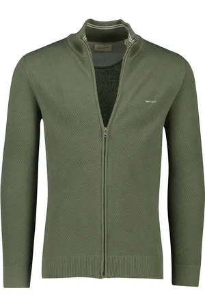 GANT Vest gebreid textuur effen katoen