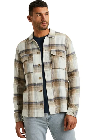 Cast Iron Overshirt geruit katoen normale fit