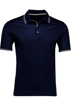Paul &amp; Shark Polo blauw jersey 3 knoops