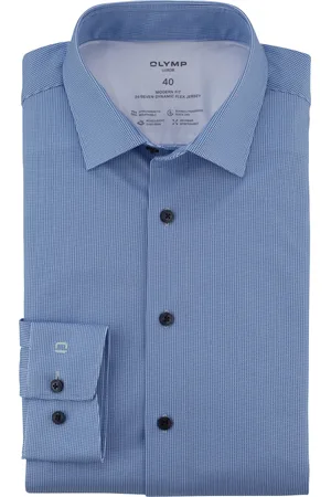 Olymp Luxor 24/Seven dynamic flex overhemd print Modern Fit