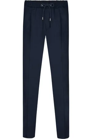 Profuomo Broek effen linnen sportcord