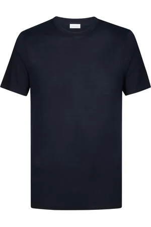 Profuomo T-shirt gemêleerd ronde hals lyocell