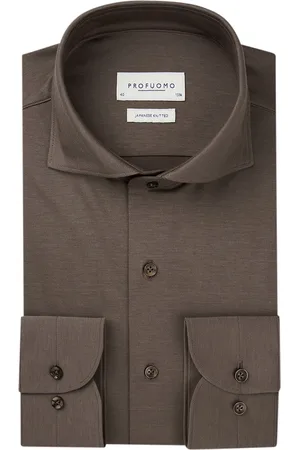Profuomo Overhemd Japanes Knitted cutaway