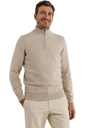 State of art Half zip trui gemeleerd wijde fit