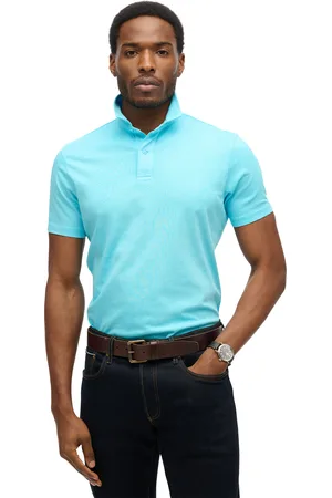 Superdry Polo effen katoen slim fit