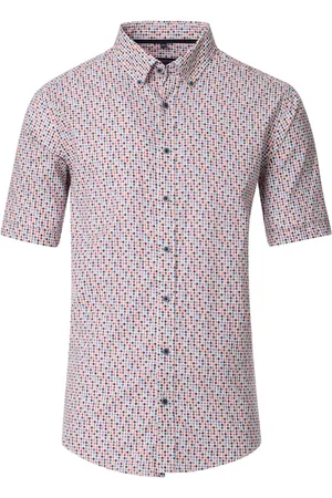 Casa Moda Overhemd korte mouw geprint wijde fit