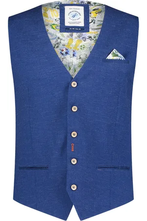 A fish named fred Gilet effen slim fit stretch