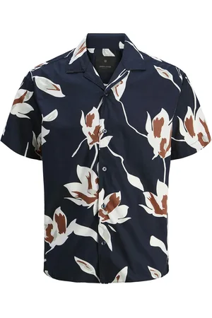 Jack&amp;jones Casual geprint overhemd korte mouw