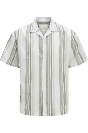 Jack&amp;jones Casual linnen overhemd korte mouw