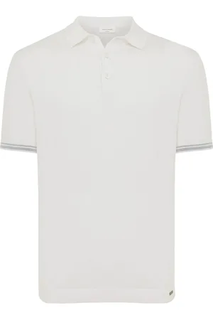 Gentiluomo Poloshirt korte mouw off white effen