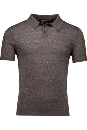 Cavallaro Napoli Polo gebreid effen slim fit katoen