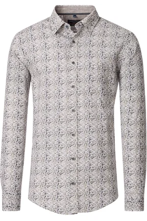 Casa Moda Casual overhemd geprint wijde fit katoen