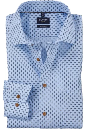Olymp Luxor Modern Fit overhemd mouwlengte 7 print