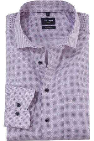 Olymp Luxor Modern Fit overhemd mouwlengte 7 print