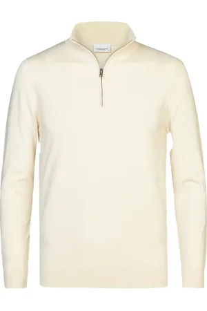Profuomo Luxe half zip trui off white