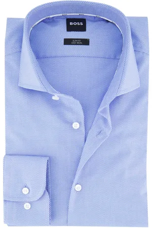 HUGO BOSS Boss Black overhemd H-HANK mouwlengte 7 wide collar
