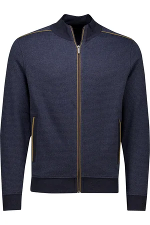Bugatti Sweat shirt jacket geel met rits