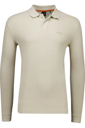 HUGO BOSS Orange polo lange mouw effen