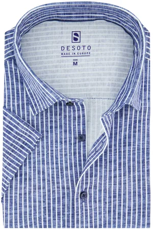DESOTO Overhemd donkerblauw gestreept