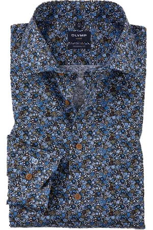 Olymp Luxor Modern Fit overhemd mouwlengte 7 bloemen
