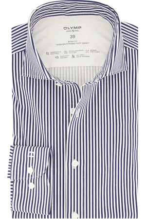 Olymp Overhemd slim fit gestreept katoen