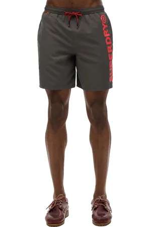 Superdry Zwemshort met rode letters effen