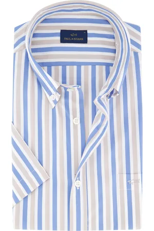 Paul &amp; Shark Korte mouw overhemd blauw button-down