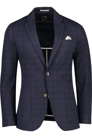 Born with Appetite Colbert geruit wol slim fit