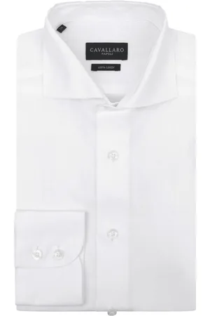 Cavallaro Napoli Firento overhemd effen mouwlengte 7 slim fit