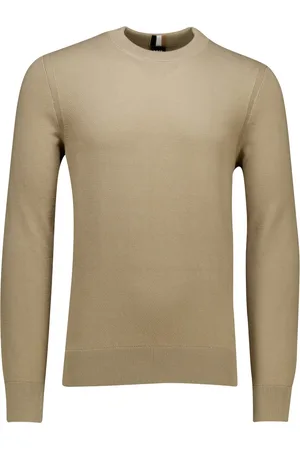HUGO BOSS Boss Black Ecaio-P effen katoen ronde hals normale fit