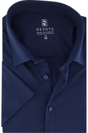 DESOTO Korte mouw overhemd navy