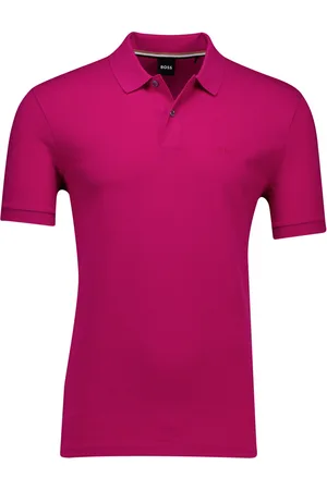 HUGO BOSS Boss Pallas korte mouwen polo donkerroze pique normale fit
