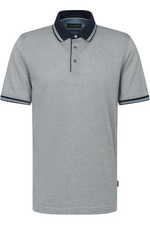 Bugatti Polo geprint katoen wijde fit