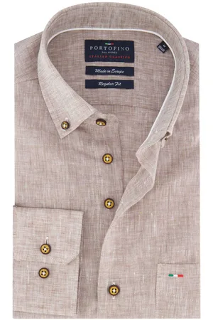 Portofino Regular Fit overhemd 100% linnen