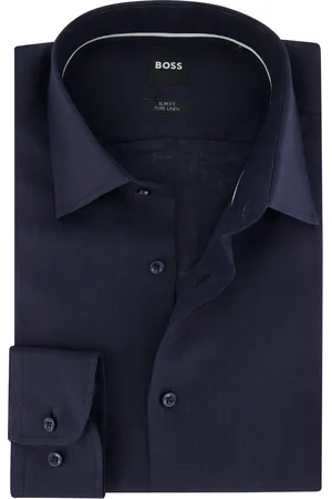 HUGO BOSS Boss Black H-Hank overhemd linnen mouwlengte 7